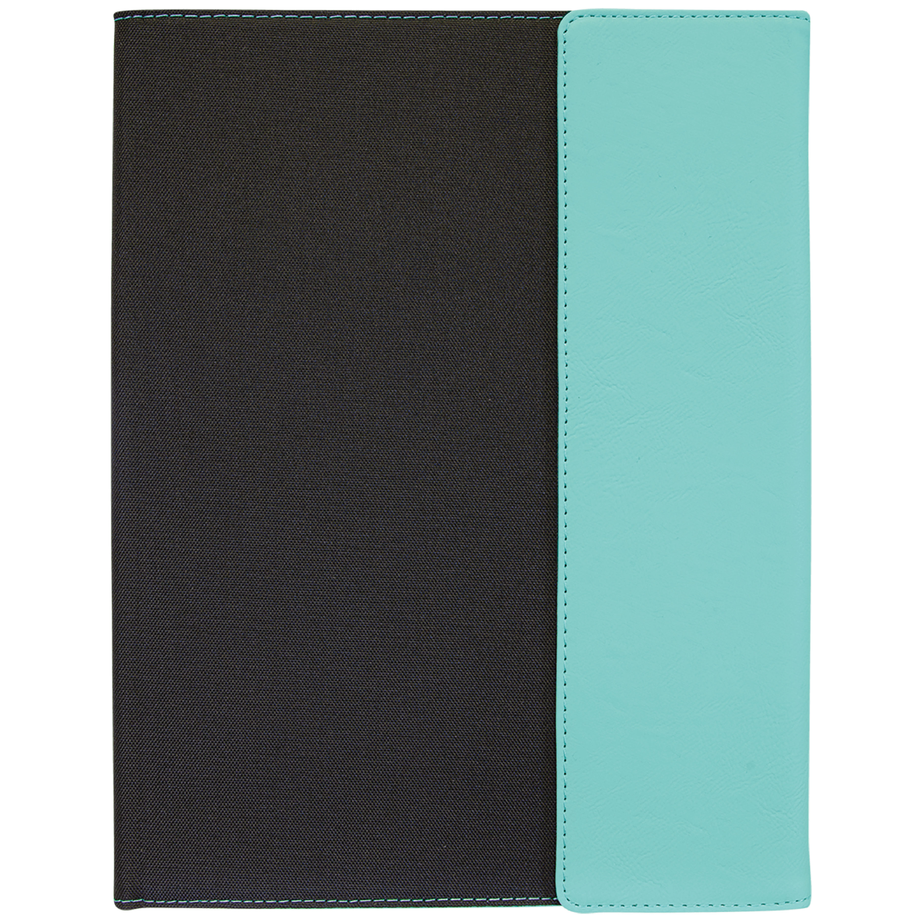 9" x 12" Teal Leatherette & Black Canvas Portfolio 7