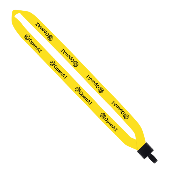 3/4" Polyester Lanyard with Non-Swivel Plastic Hook 59