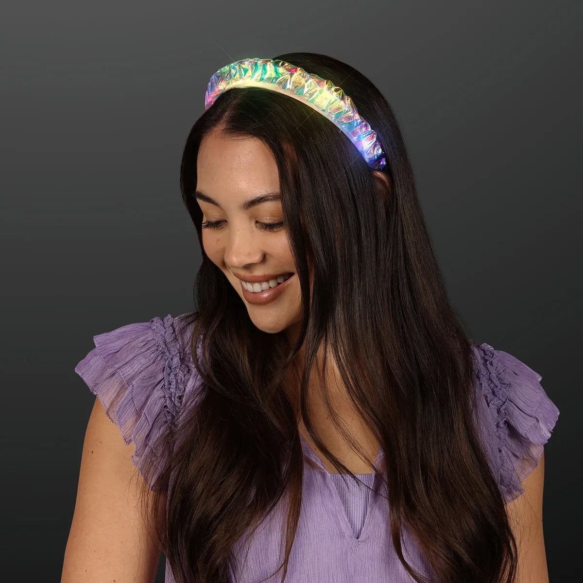 Light Up Iridescent Braid Headband 3