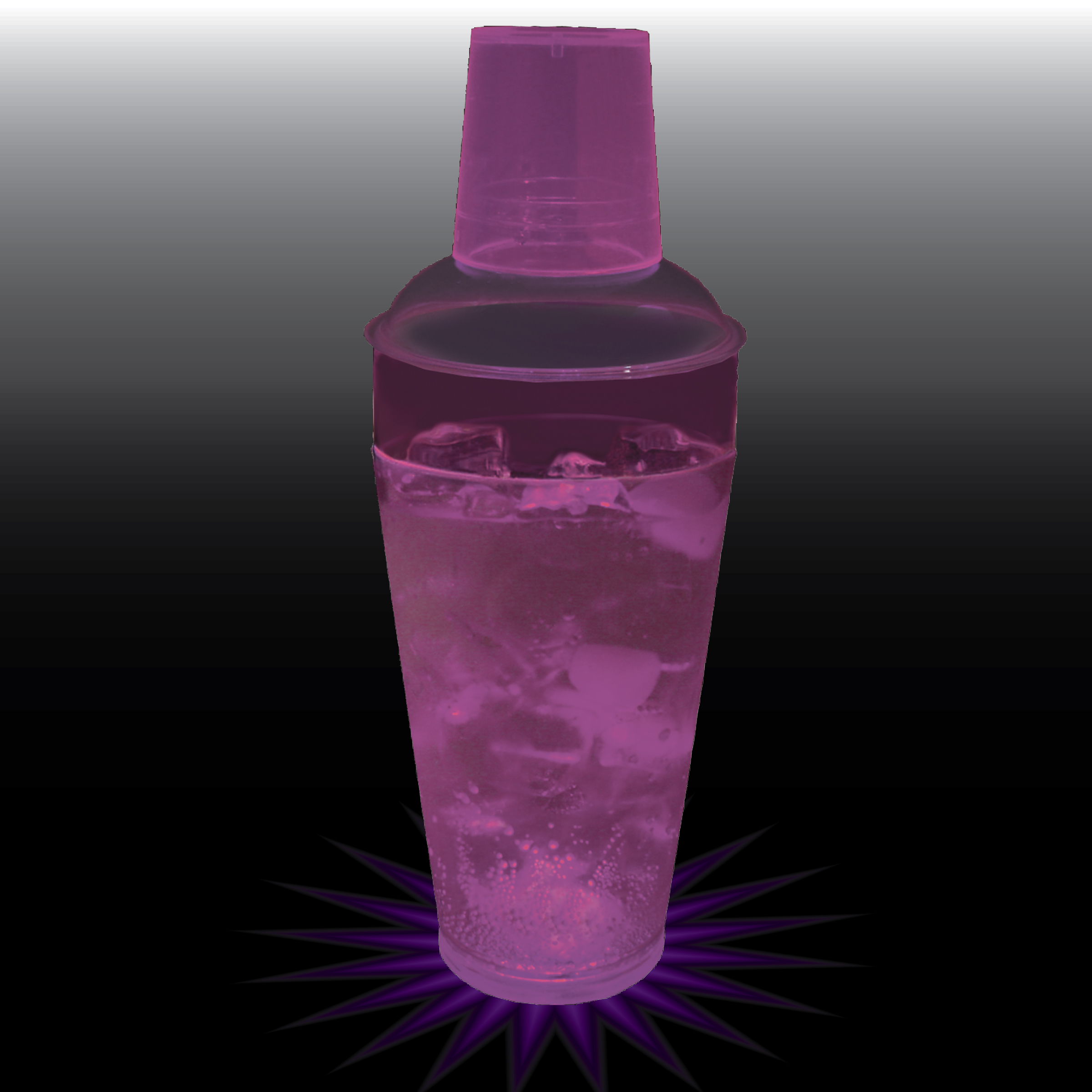 20oz Single Light 3 Piece Plastic Cocktail Shaker 2