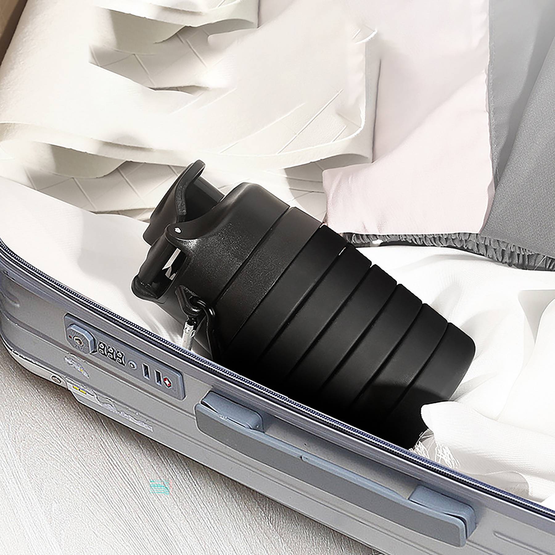 16.6 oz Silicone Foldable Water Bottles for Travel Camping 2