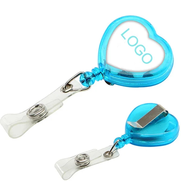 Heart Shape Retractable Badge Holder 5