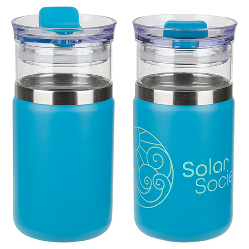 Tamari 12 oz Glass Tumbler & Vacuum Insulated Cooler 15