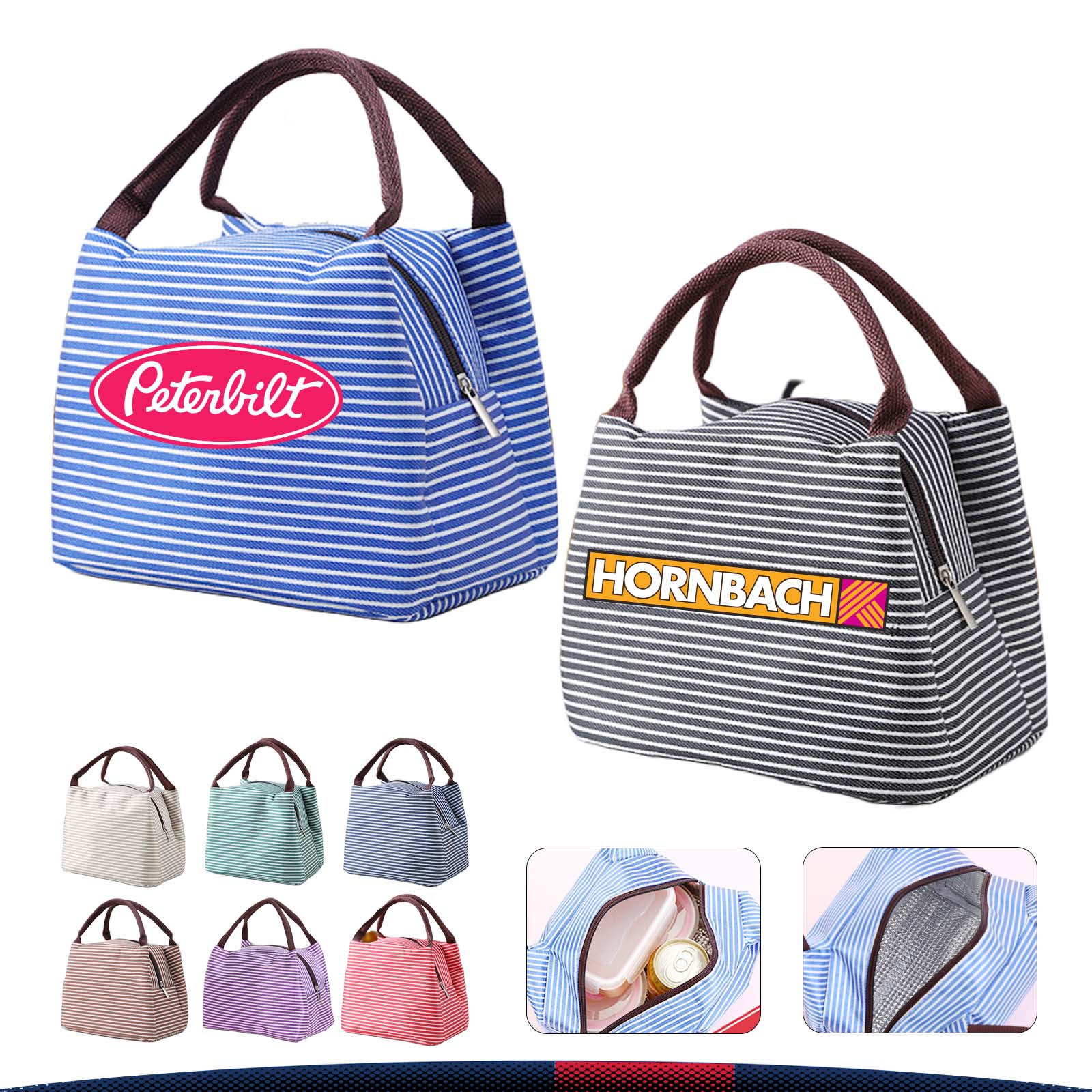 Stripe Cooler Tote Bag 3