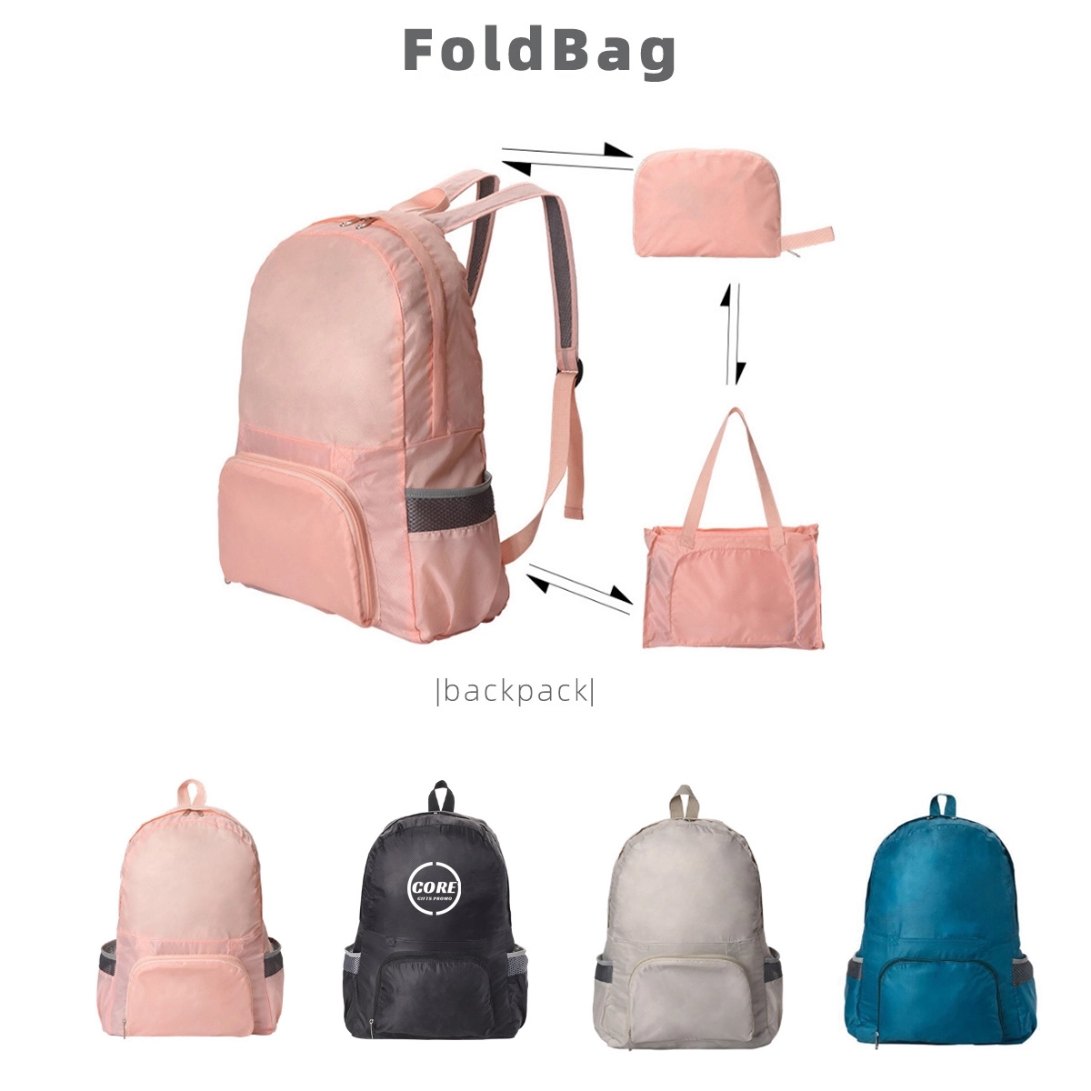 Dual-Use Ultra-Light Portable Folding Backpack Sports Bag 2