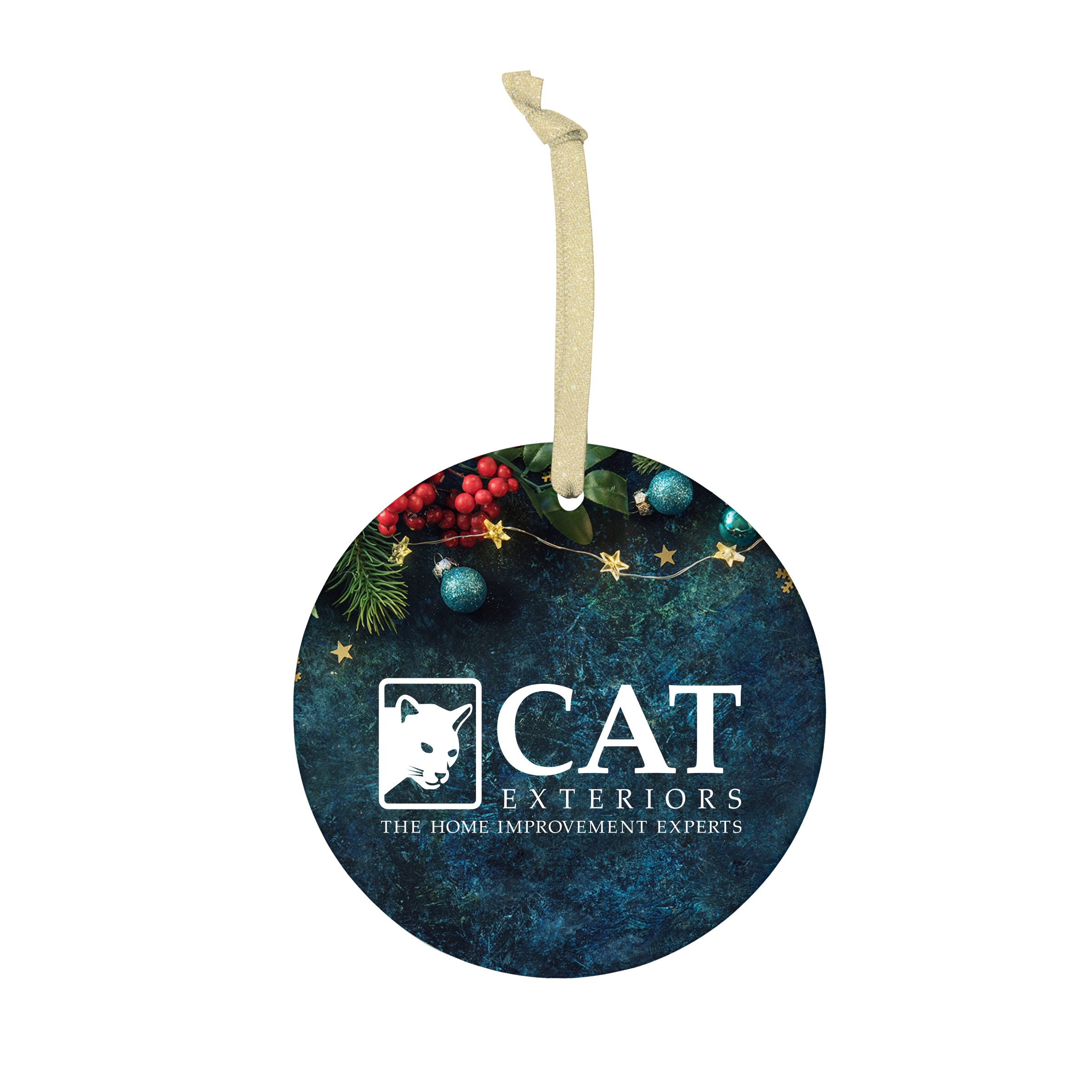 Round Ceramic Holiday Ornament 6