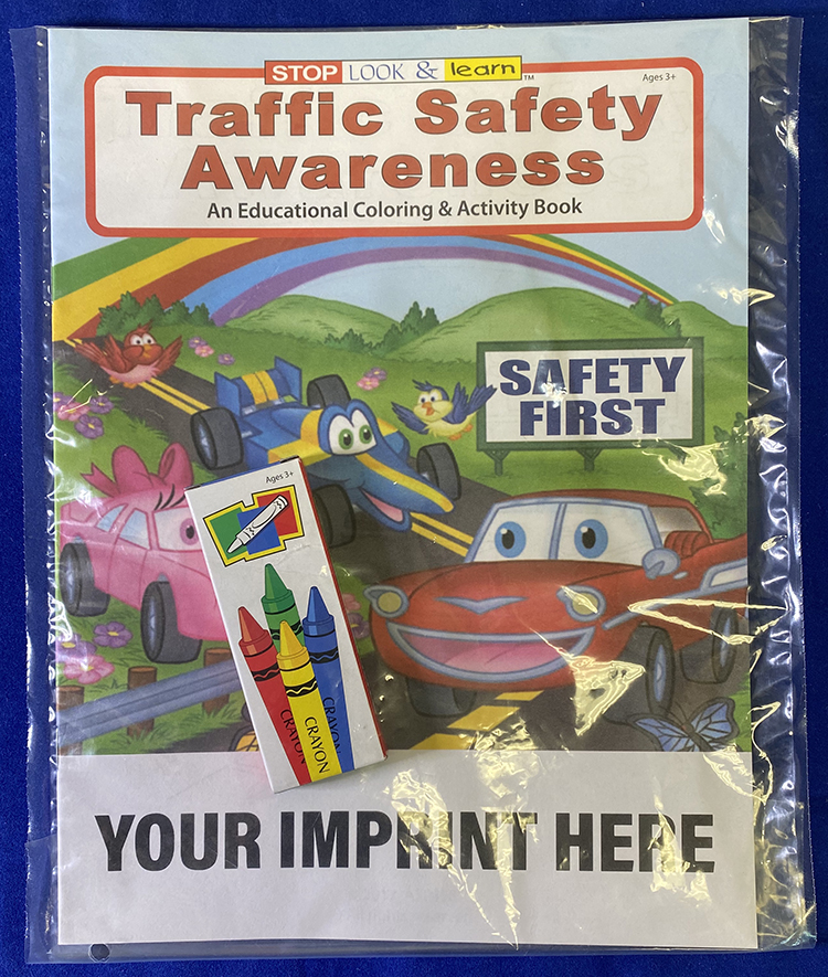 COLORING SET - Traffic Safety Awareness Coloring Book Fun Pack 3