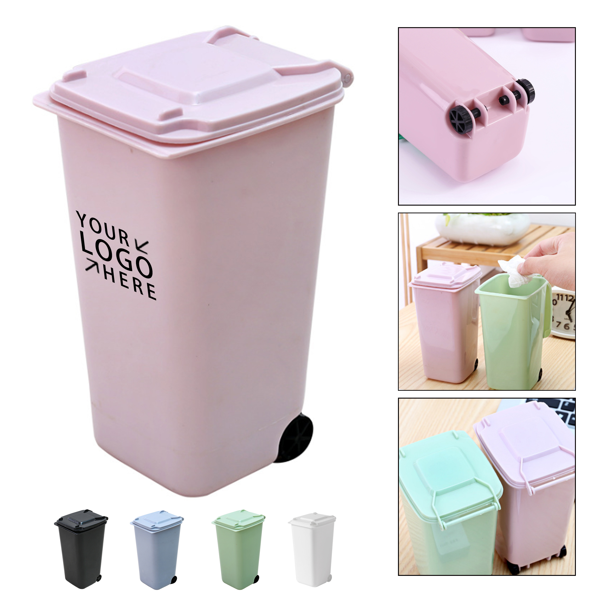 Mini Trash Bin Desktop Storage 1