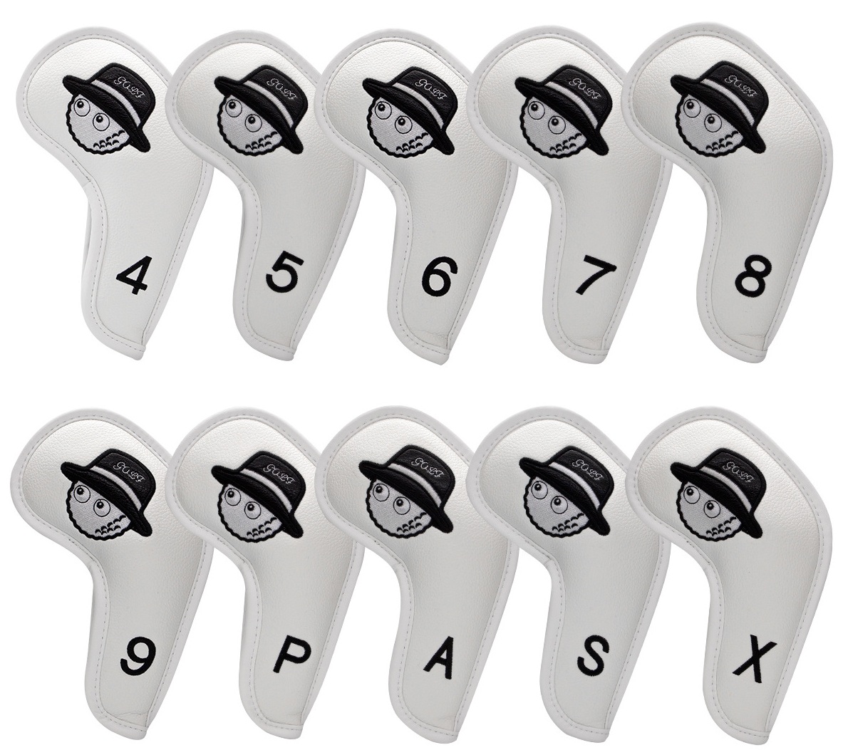 Leather Golf Head Covers Set for Iron 4
