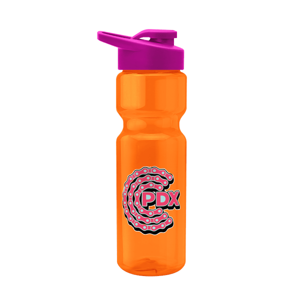 Blazer 28oz Transparent Bike Bottle w/Drink-thru Lid 1252