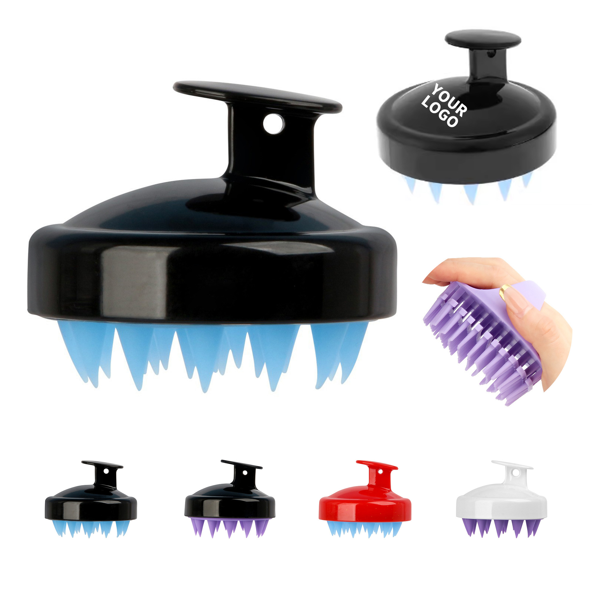 Silicone Scalp Cleansing Massager Brush 3.15" Length x 3.15" Width 9