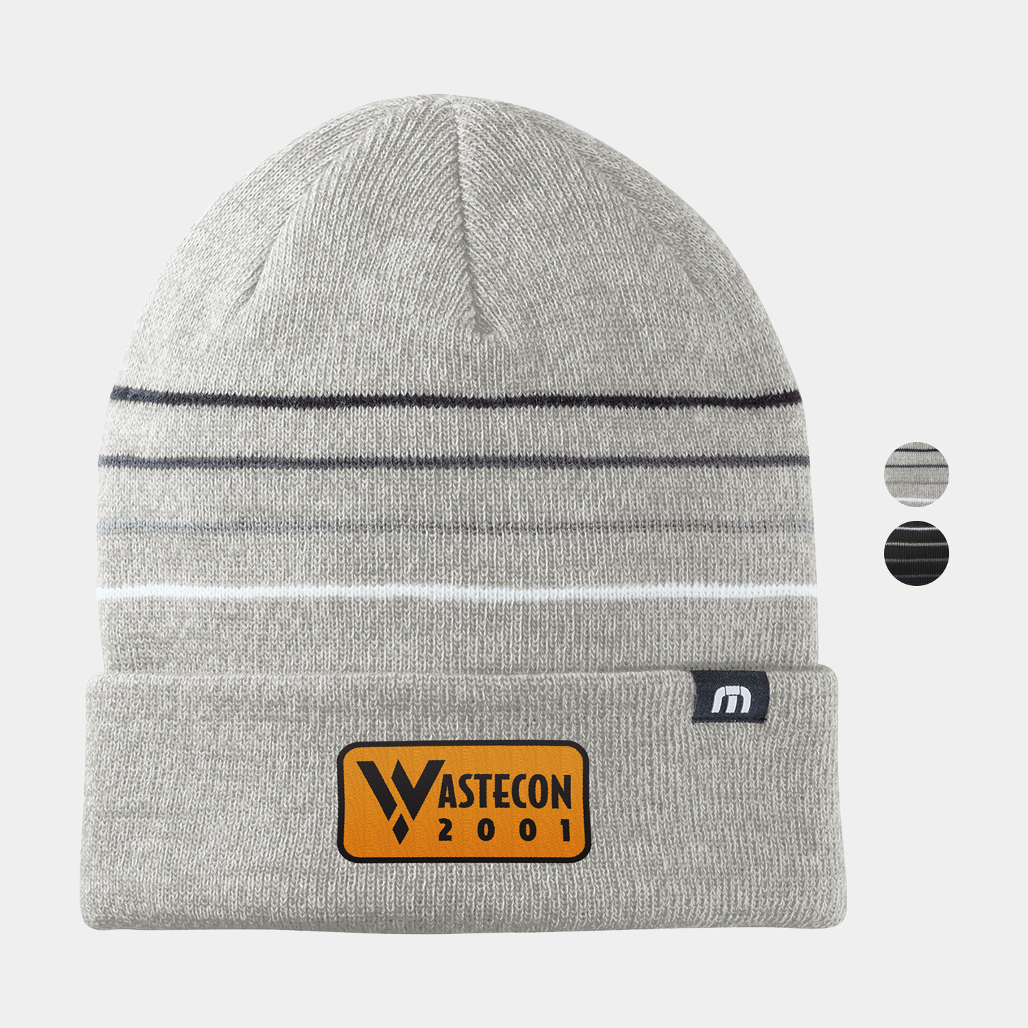 TravisMathew Striped Cuffed Beanie 1