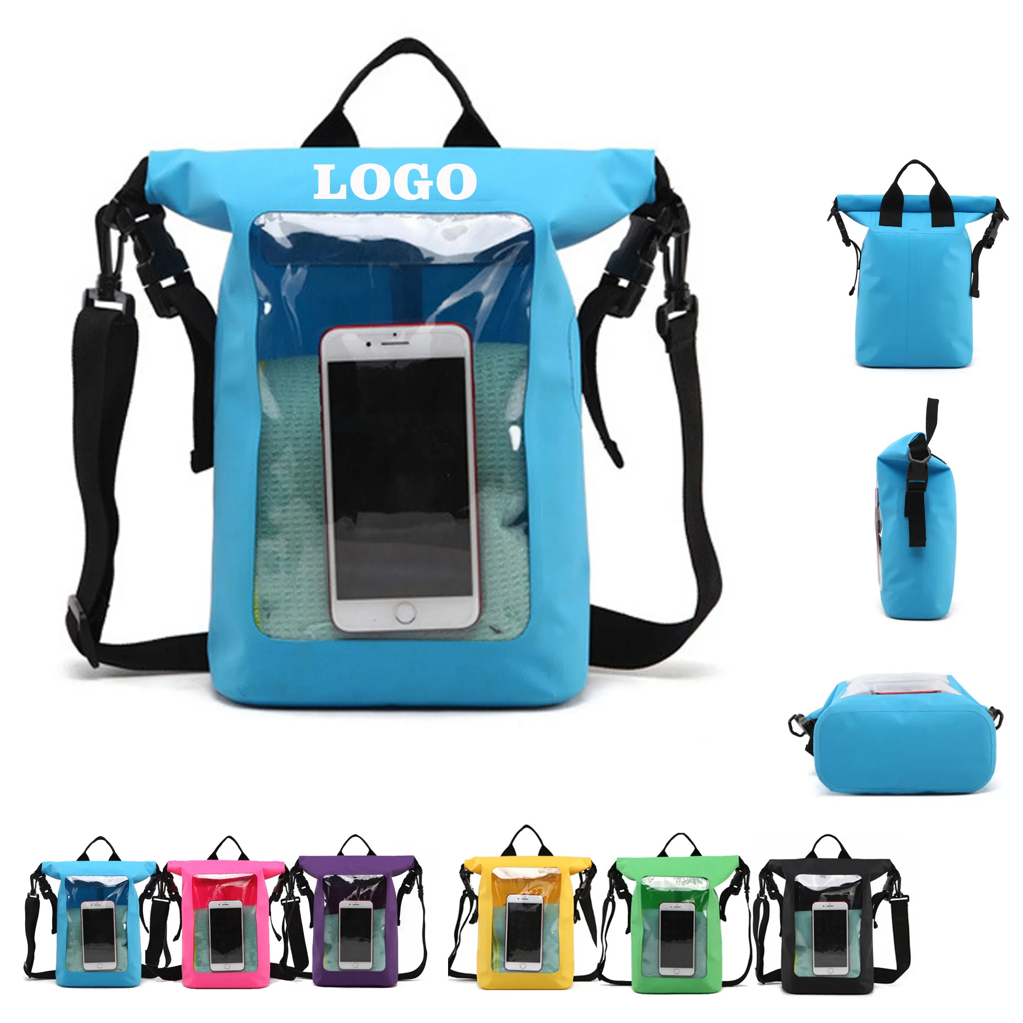 Transparent Mobile Waterproof Bag with Shoulder Strap