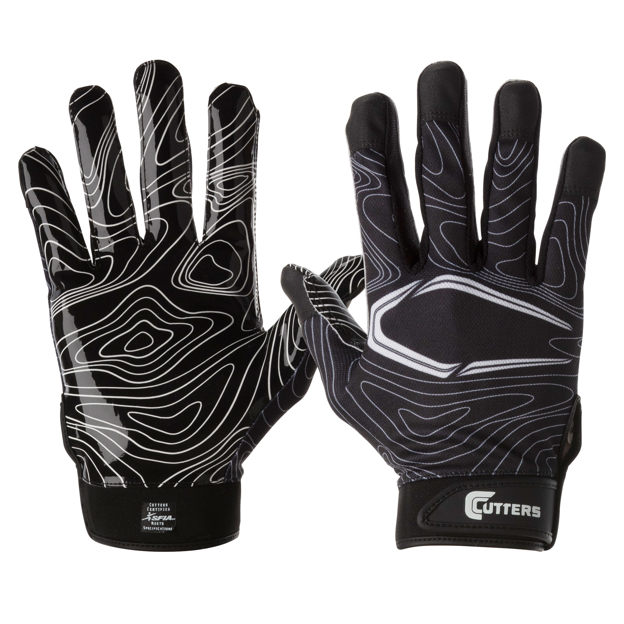 Game Day Receiver Glvs White Topo 3