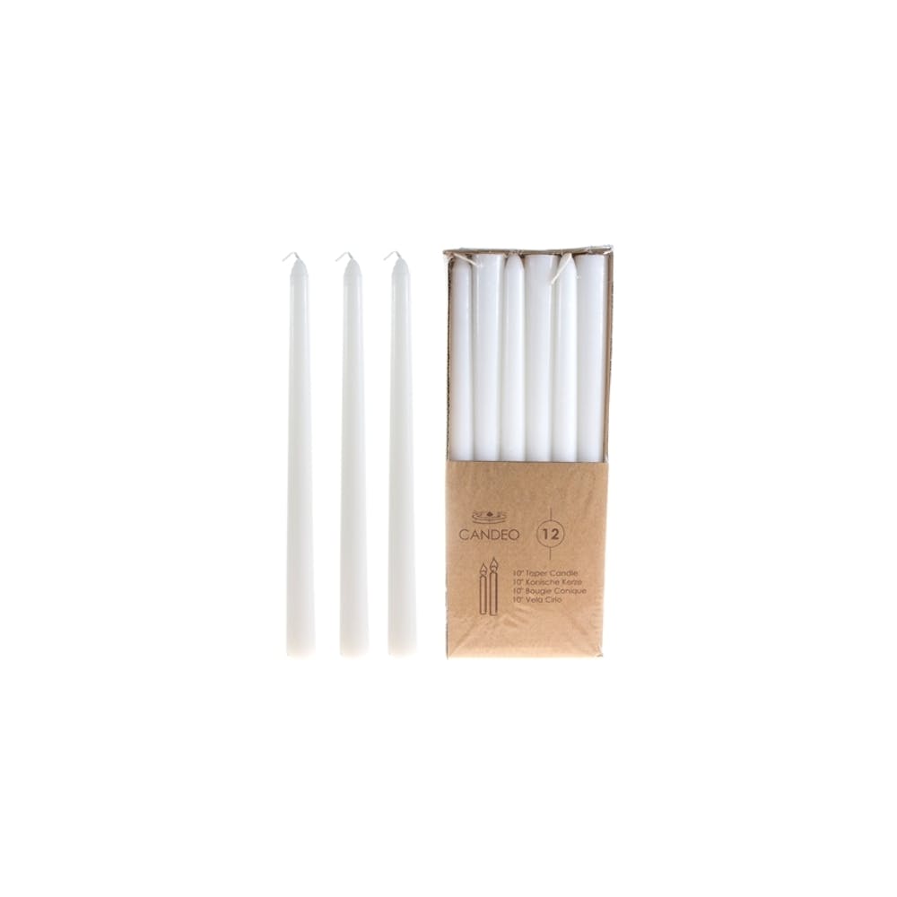 10" Taper Candles - White Unscented12 Count 2