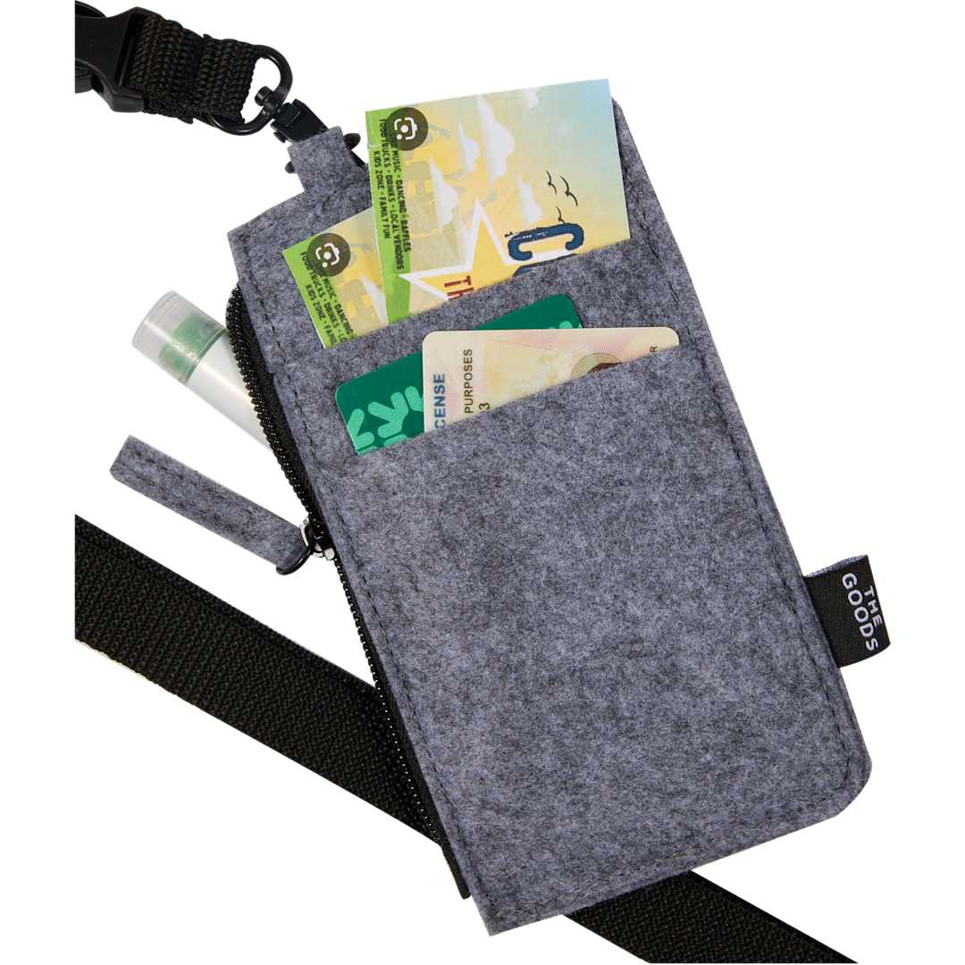THE GOODS™ Recycled Felt Lanyard Wallet 47