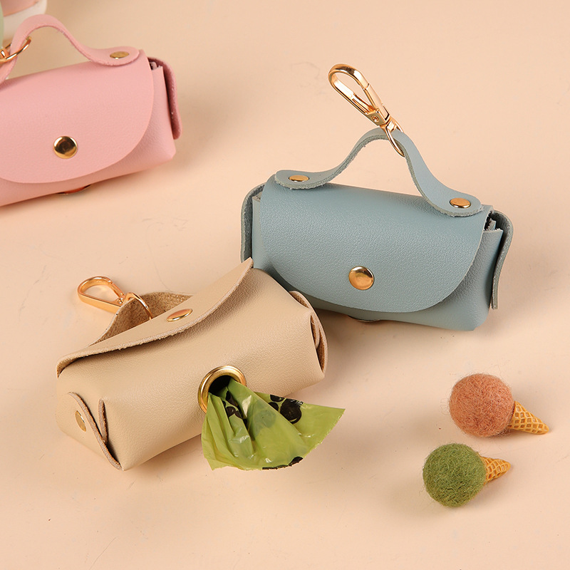 Leather Dog Poop Bag Dispenser 1