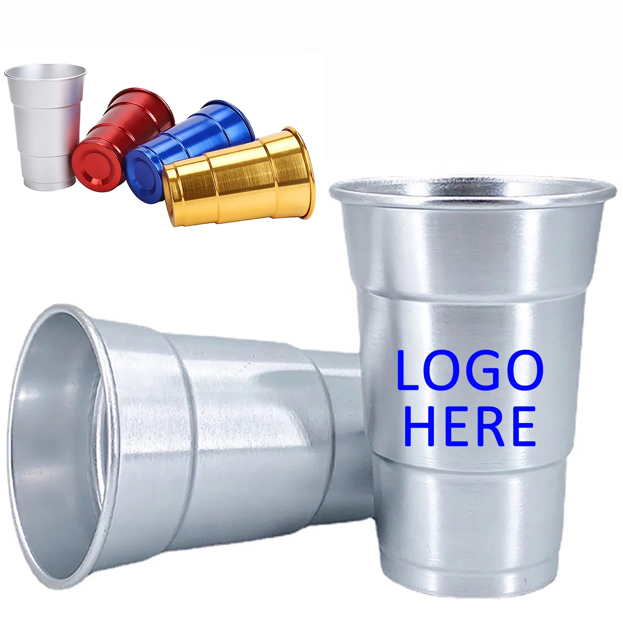 MOQ 50pcs 16oz Outdoor Camping Aluminum Cup