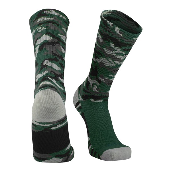 Elite Sports Socks Woodland Camo Crew 8