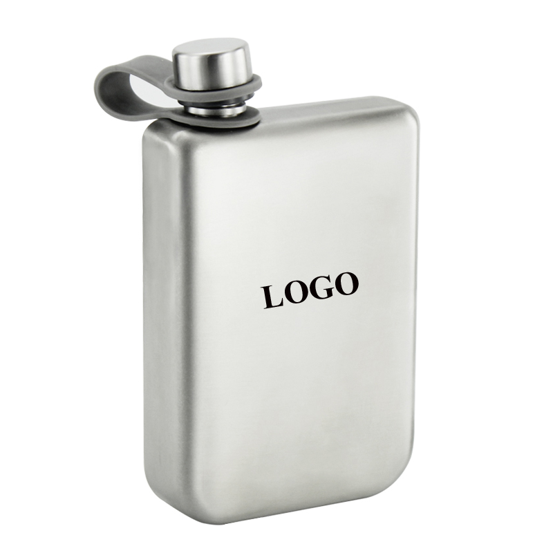 Outdoor Flat Wine Bottle Square Shaped 304 Stainless Steel 9 2