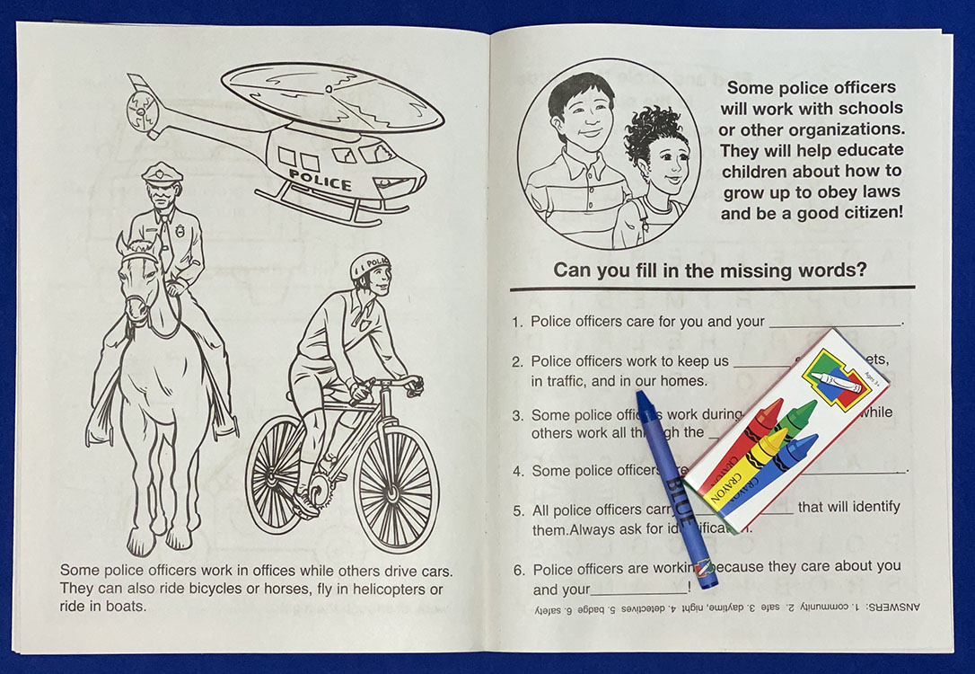 COLORING SET - Police Officers Care Coloring Book Fun Pack 4