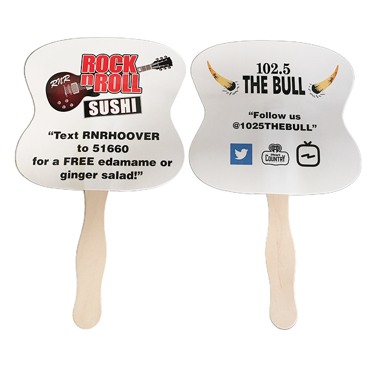 Bread Slice Hand Fan Full Color (2 Sides) 2