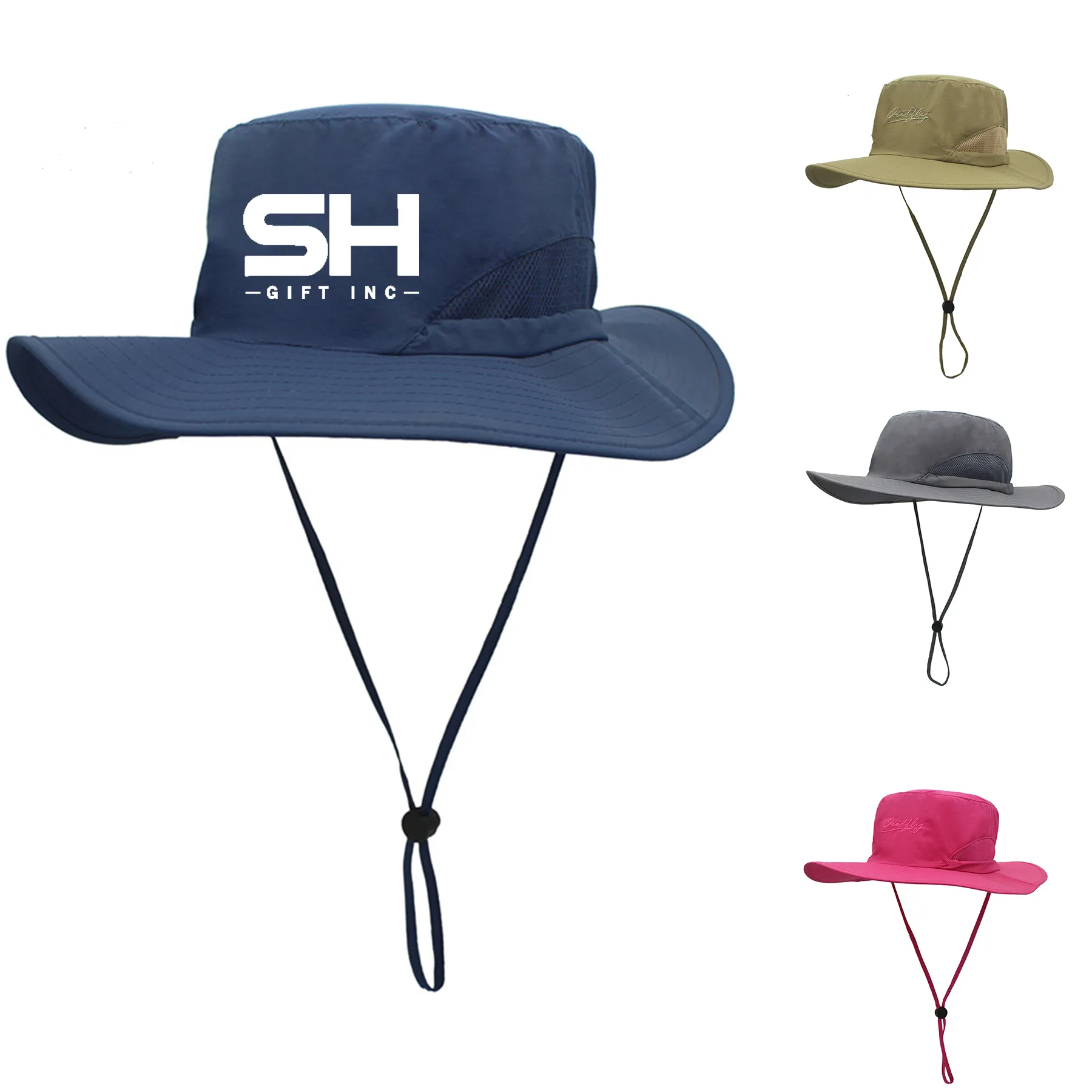 UV Protection Breathable Sun Hats With Chin Strap 2