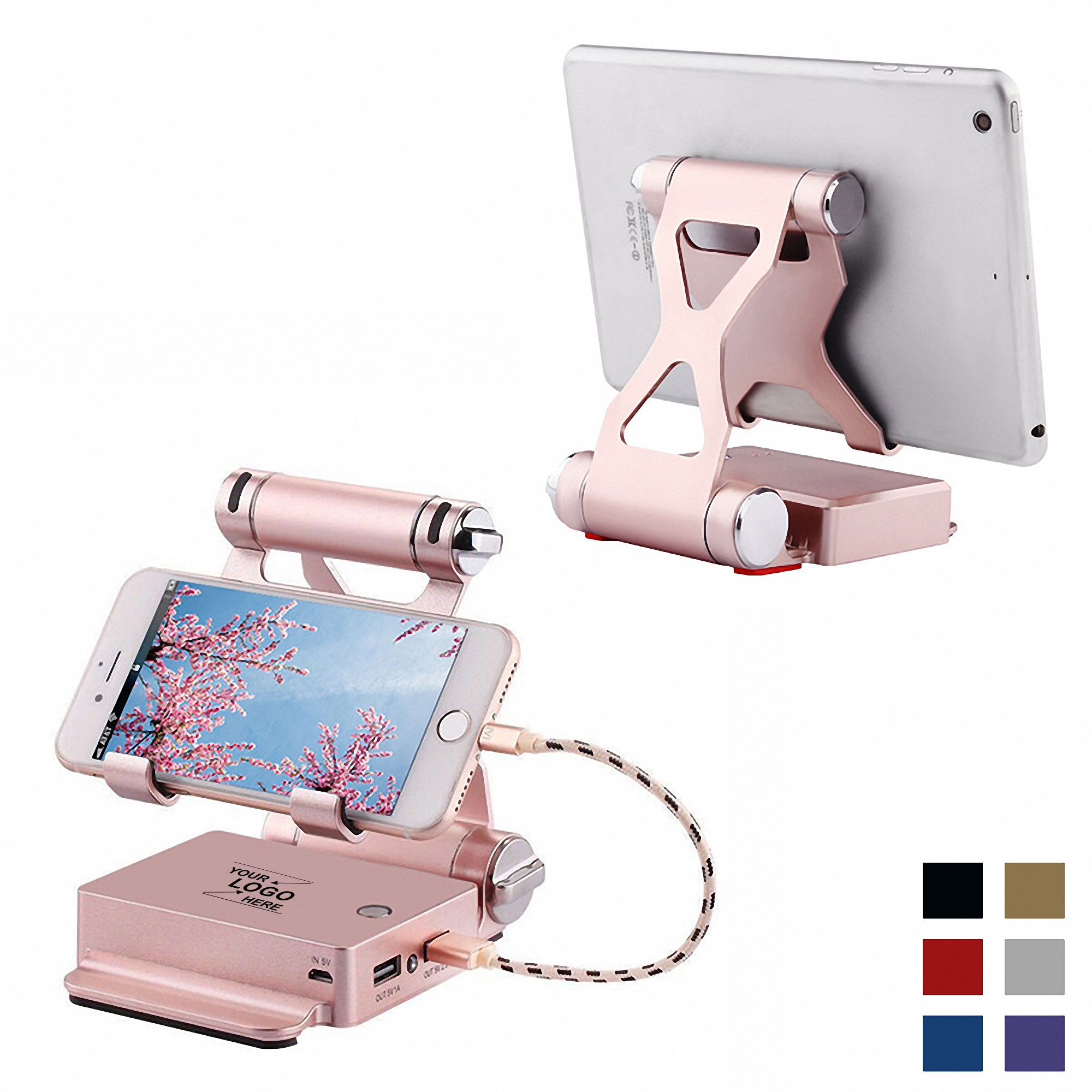 Portable 10400mAh Power Bank with Phone Holder 4