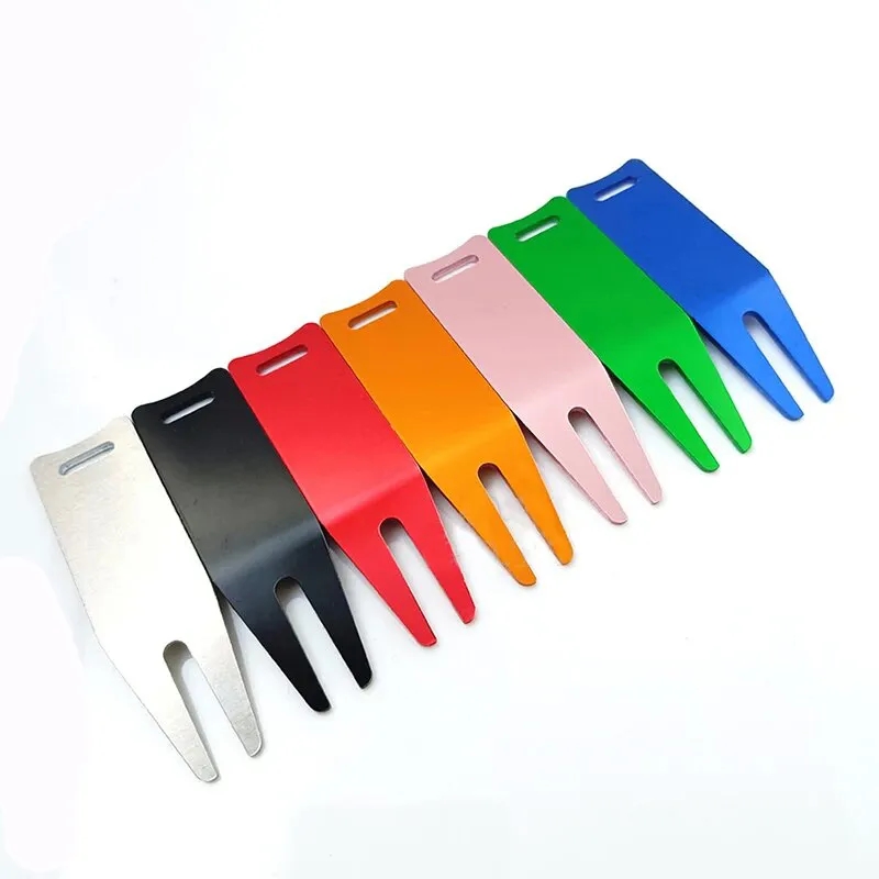 Aluminum Bent Golf Divot Repair Tool 9