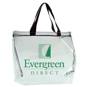 Clear Vinyl Tote Bag w/Gusset (14"x11"x3") 1