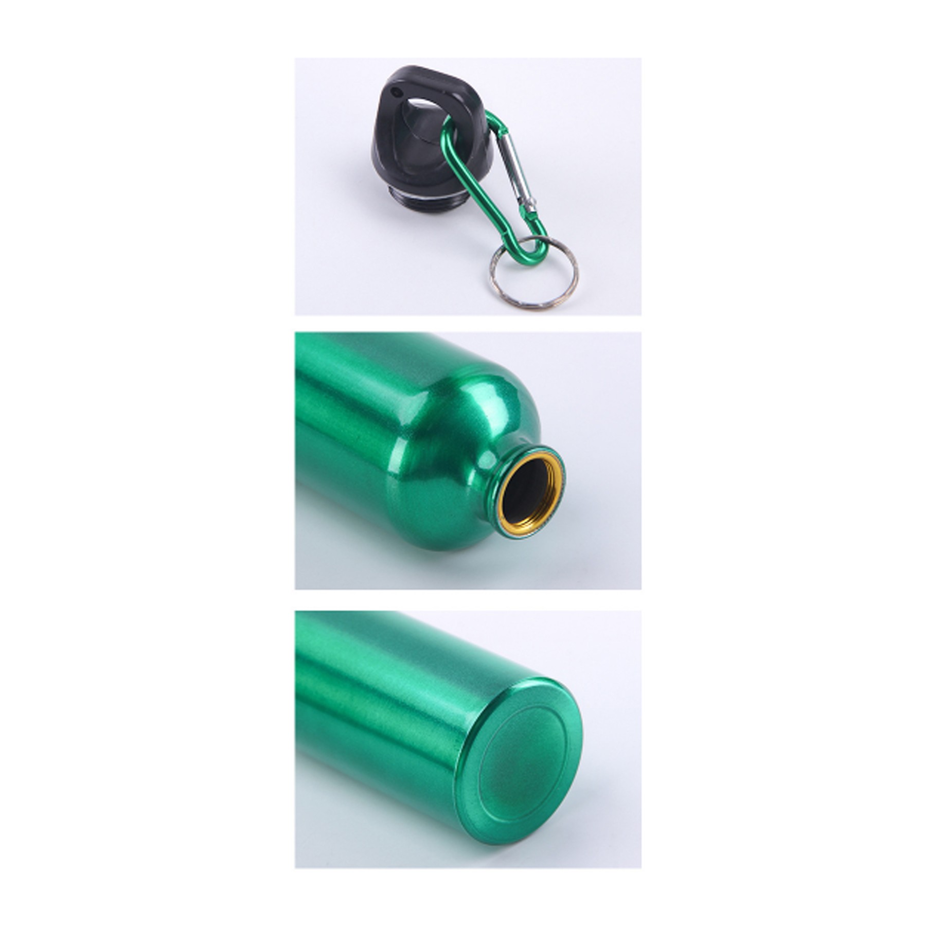 25 Oz. Aluminum Water Bottle with Carabiner, custom water bottle with logo imprint 2