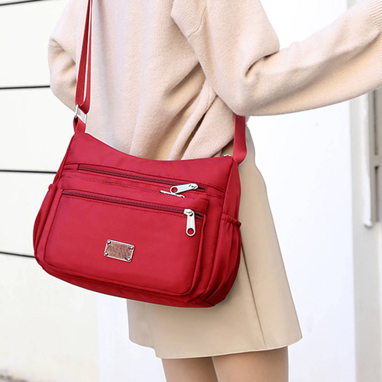 Woman's Waterproof Nylon Crossbody Bag 2