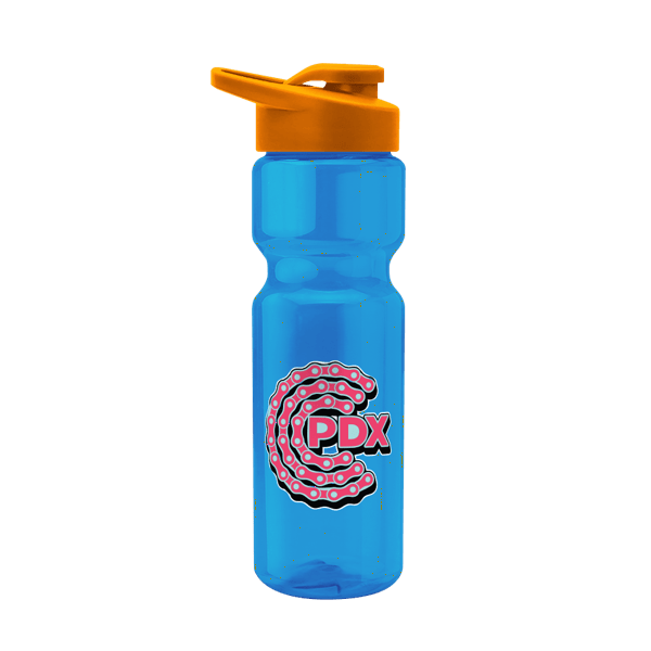 Blazer 28oz Transparent Bike Bottle w/Drink-thru Lid 48