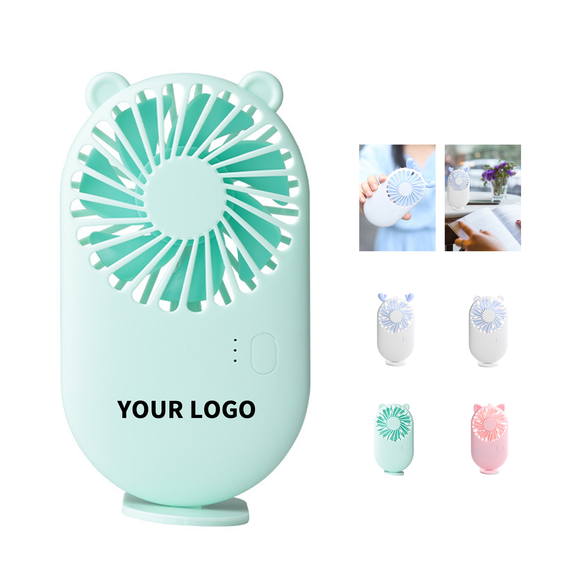Rechargeable Pocket Fan 500 Milliampere Battery 5.4" x 3.1" x 1" 1