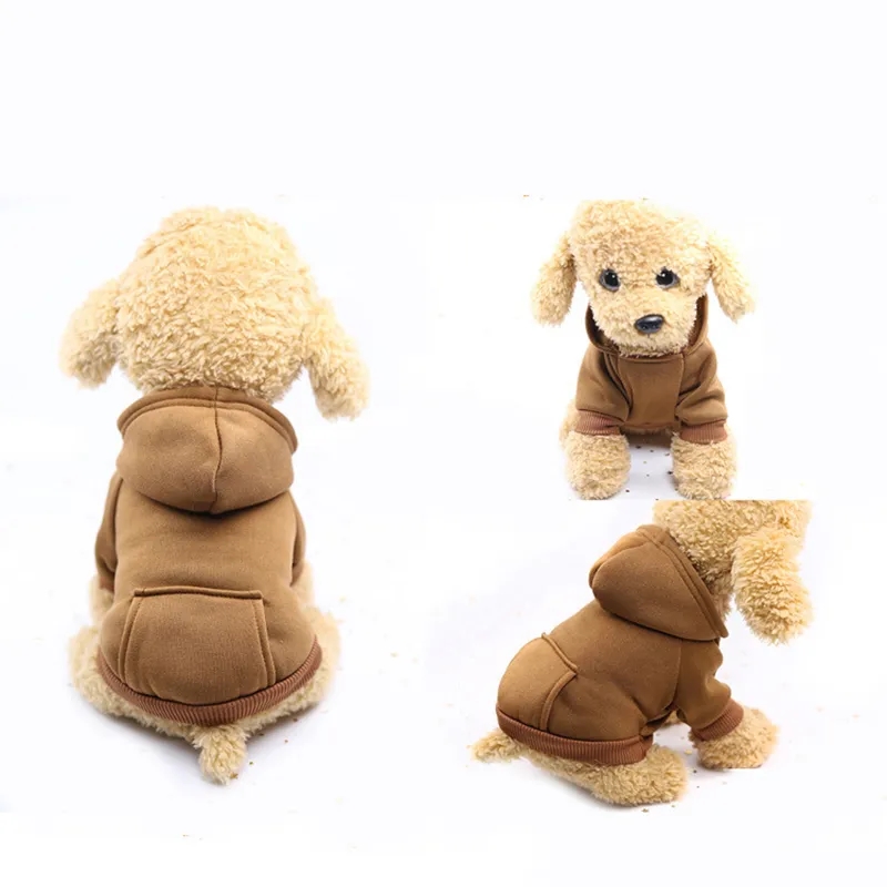 Winter Pet Hoodie Coat Small Dog Jacket With Pocket 7