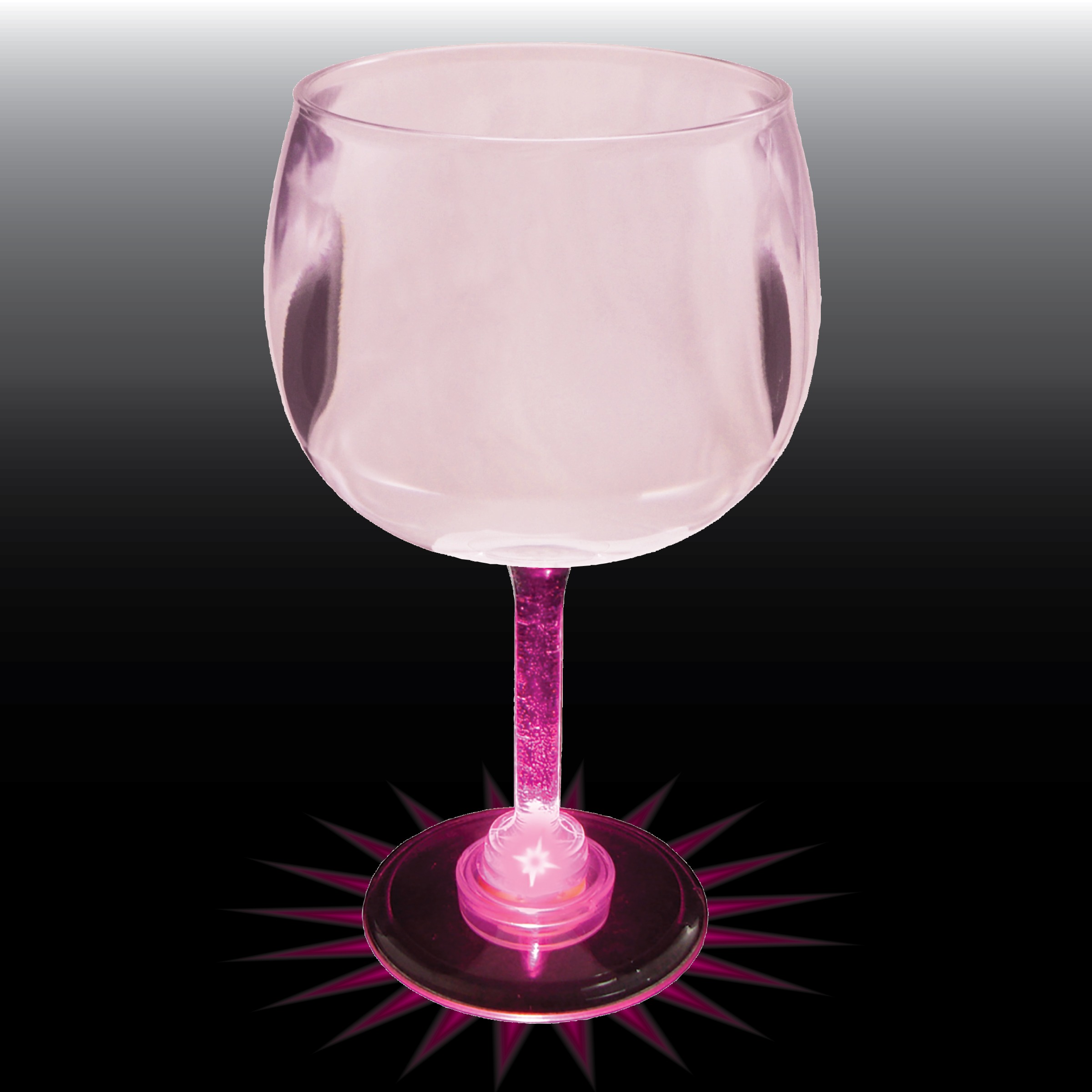 12oz Light Up Standard Stem Plastic Wine Goblet 8