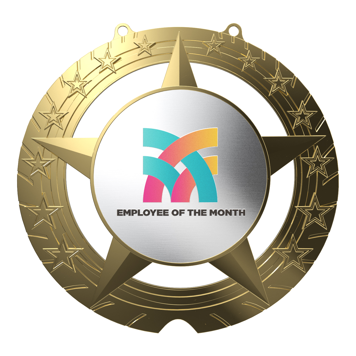 Express Vibraprint® Super Star Champ Chain Medal w/ Plastic Chain 17