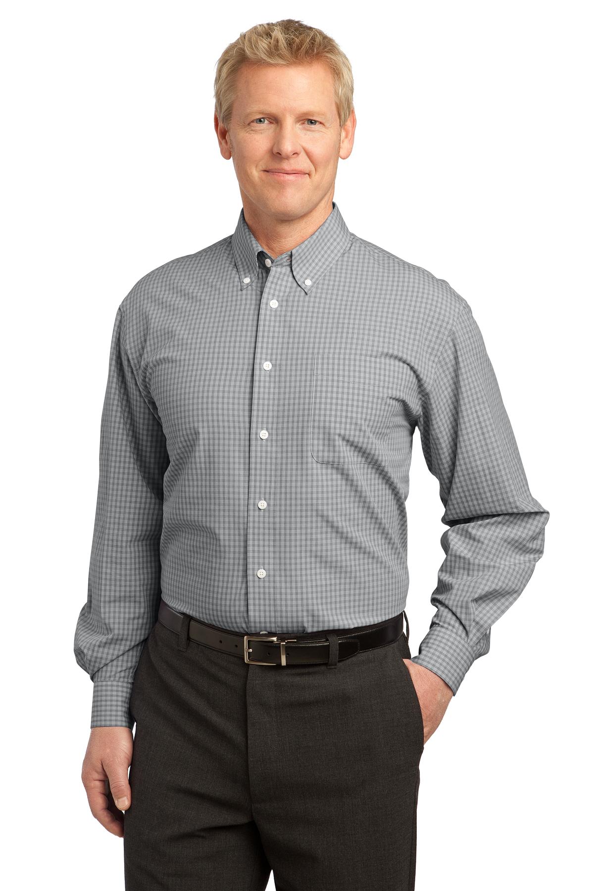 Plaid Pattern Easy Care Shirt