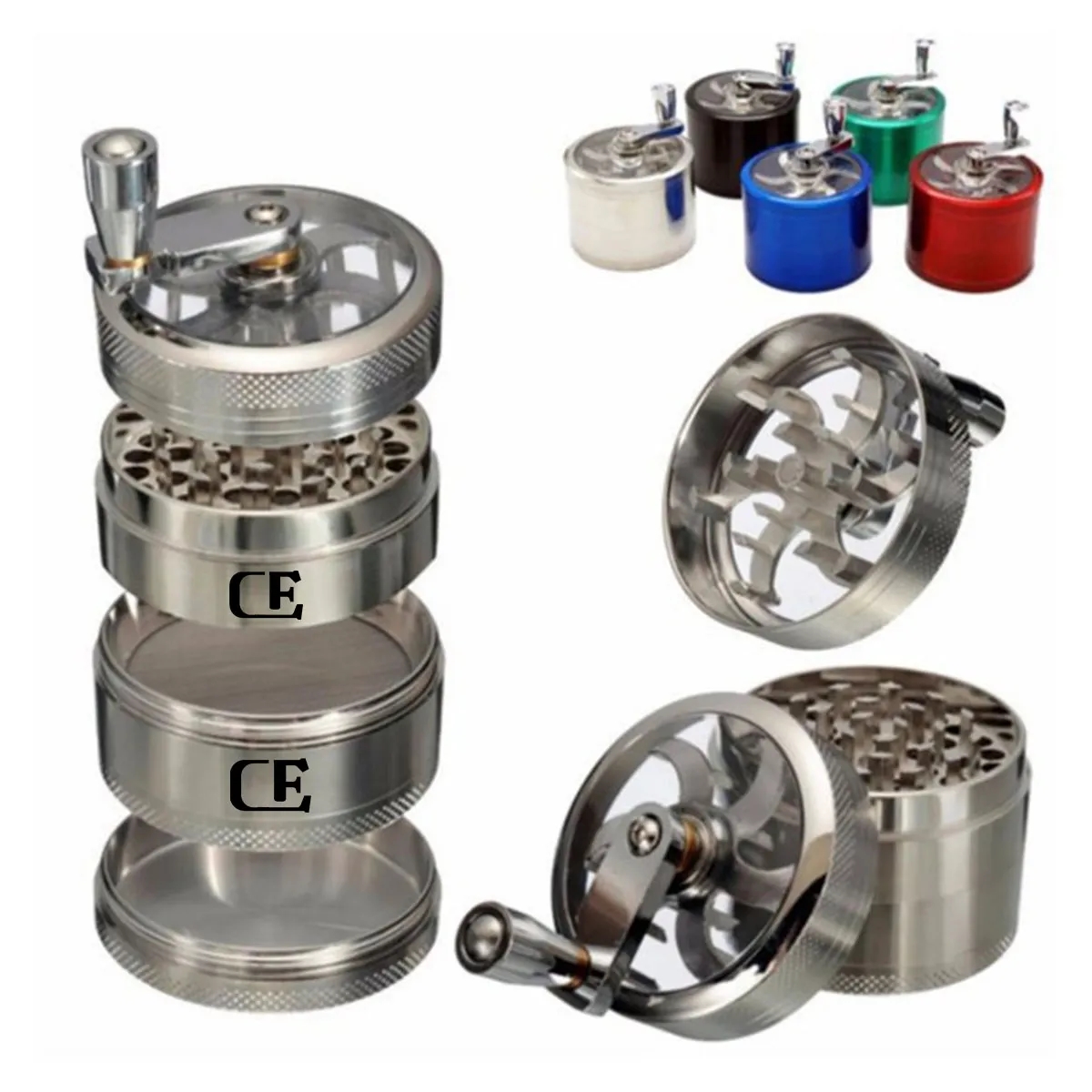 4-Layer Hand Crank Herb Grinder 7