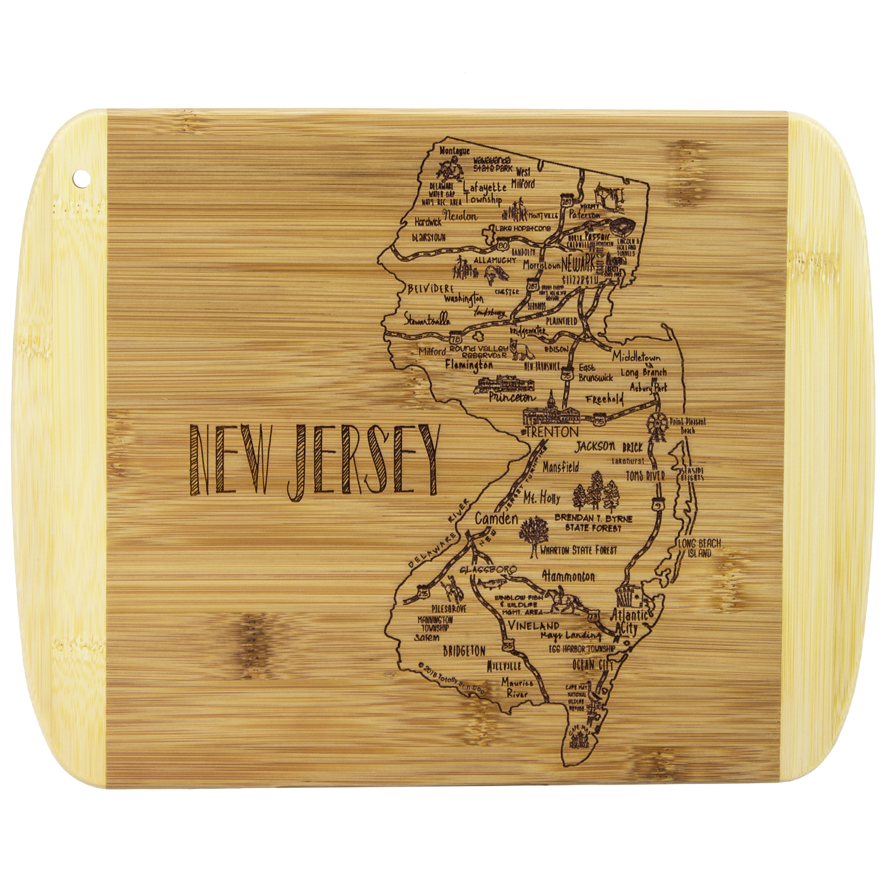 A Slice of Life New Jersey Serving & Cutting Board 9