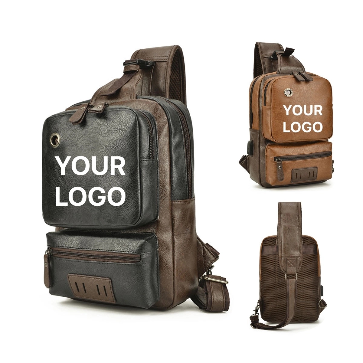 Pu Large Capacity Crossbody Backpack 1