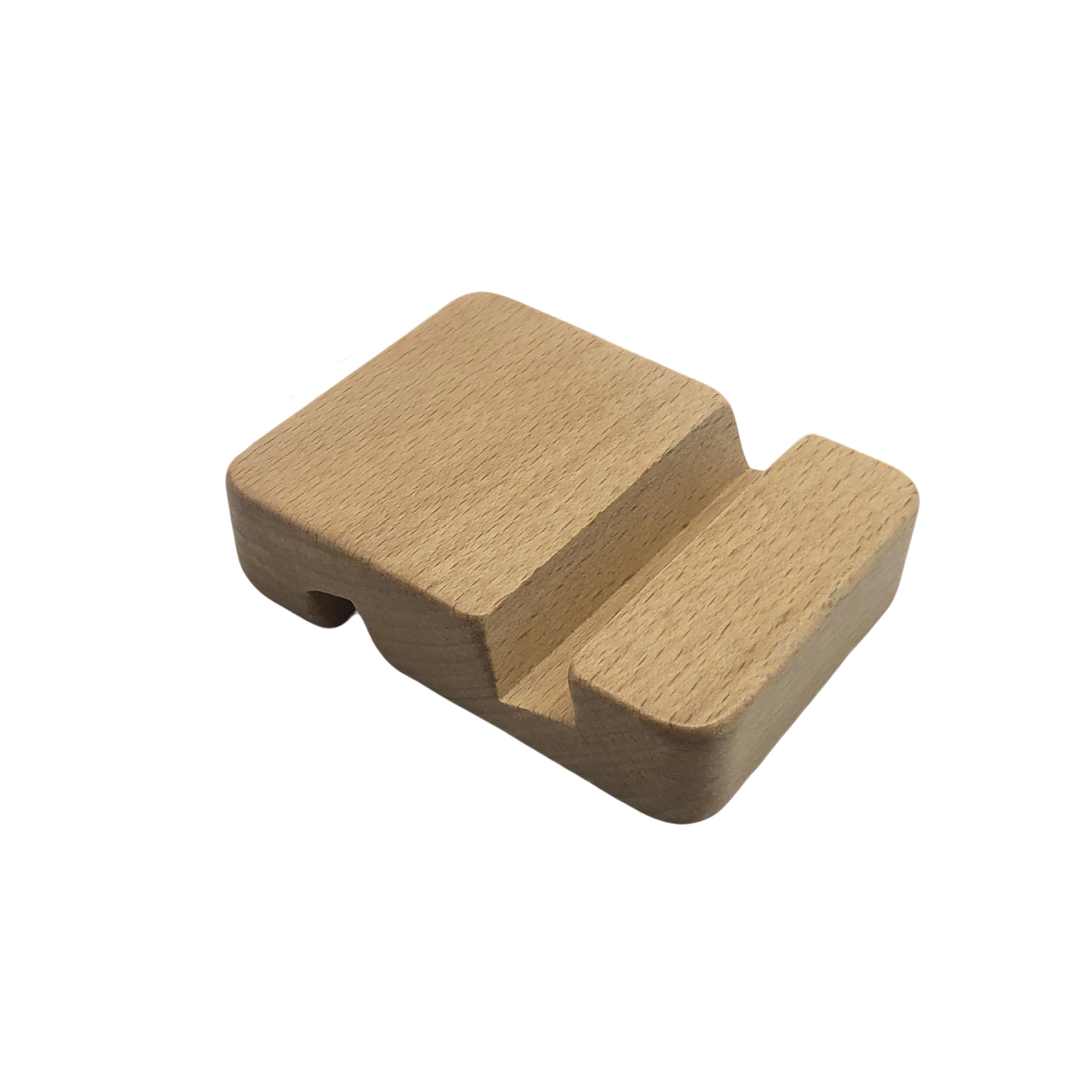 Beech Wood Phone Stand Dual Angle 3.15" Length X 2.36" Width X 0.8" Height 3