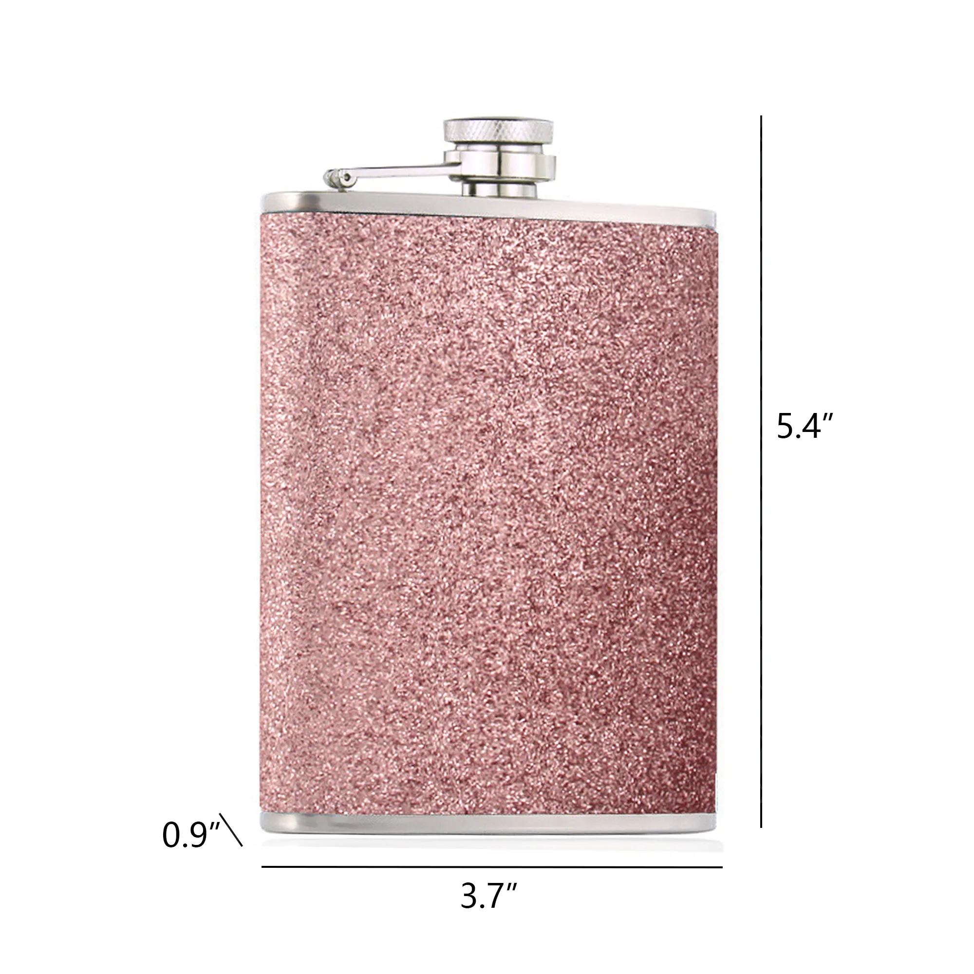 8OZ Shiny Stainless Steel Vodka Flask With Funnel 3