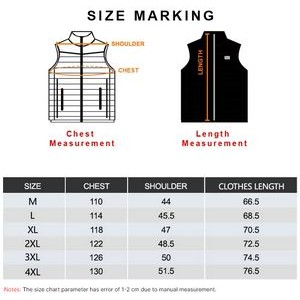 USB Rechargeable Reused Warm Self Heating Clothes Vest 4