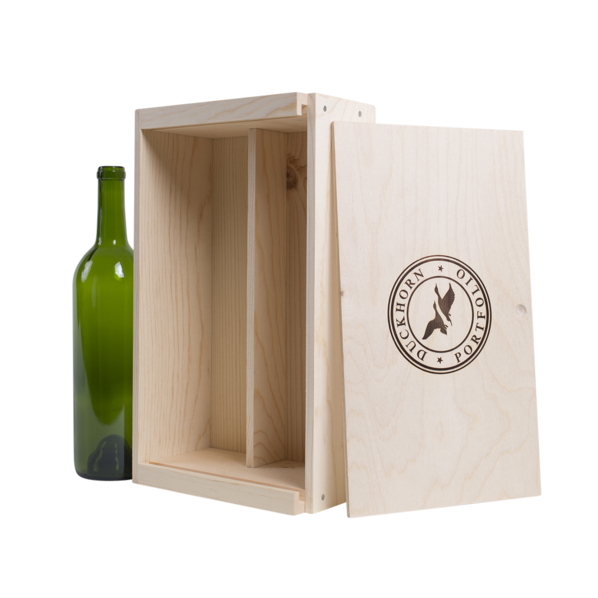 2-Bottle Wood Wine Box 10