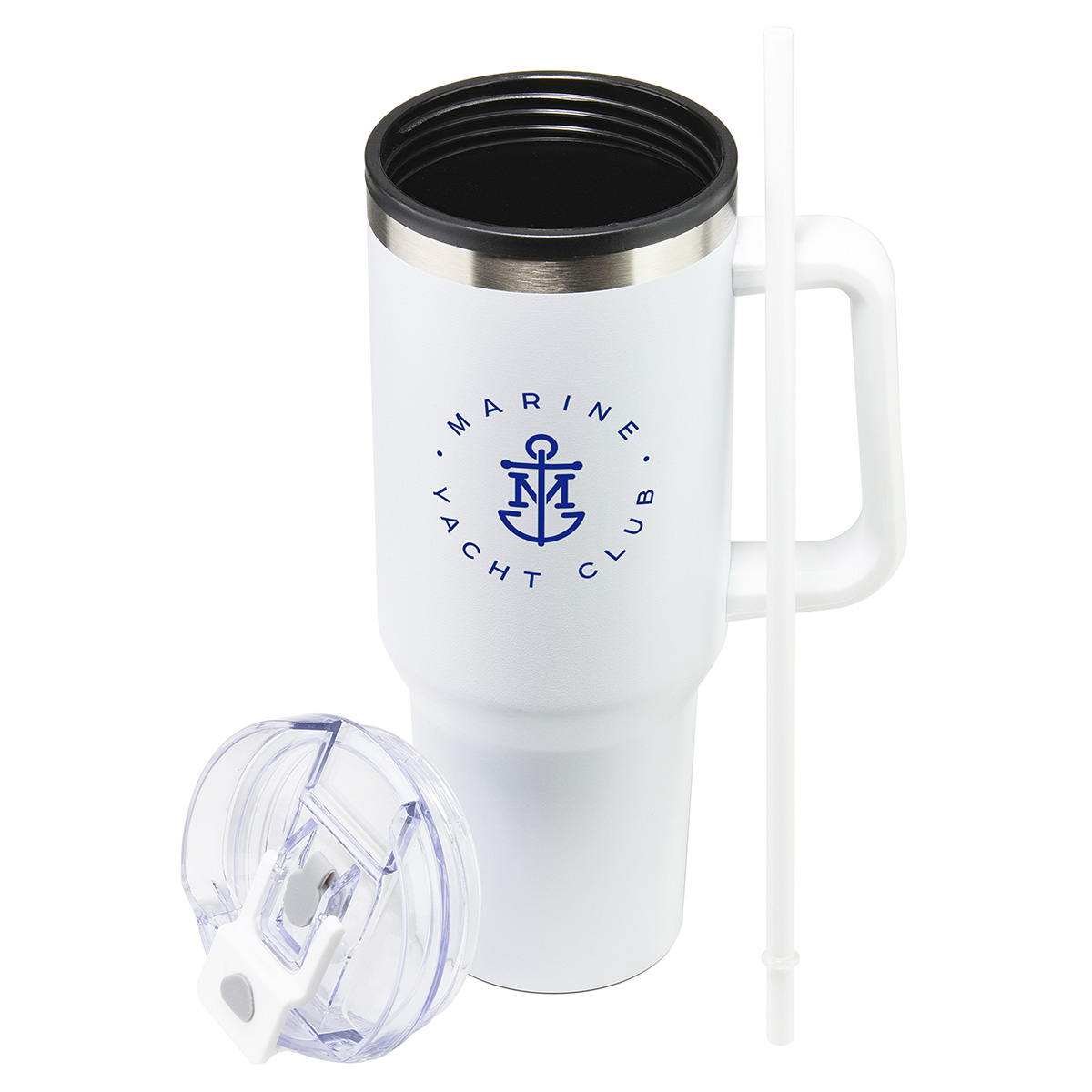 Ohana 40 oz Stainless Steel/Polypropylene Mug with Color-Matching Handle 18