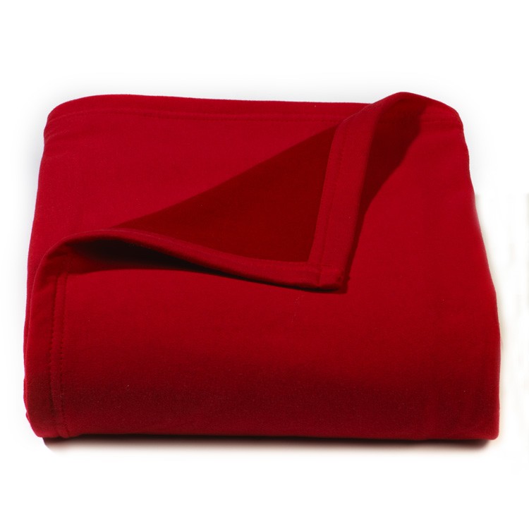 Red Sweatshirt Jersey Fleece Blanket 1