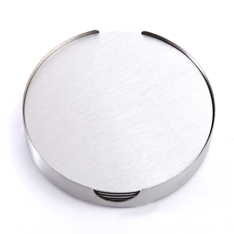 6 Piece Stainless Steel Coaster Set 6