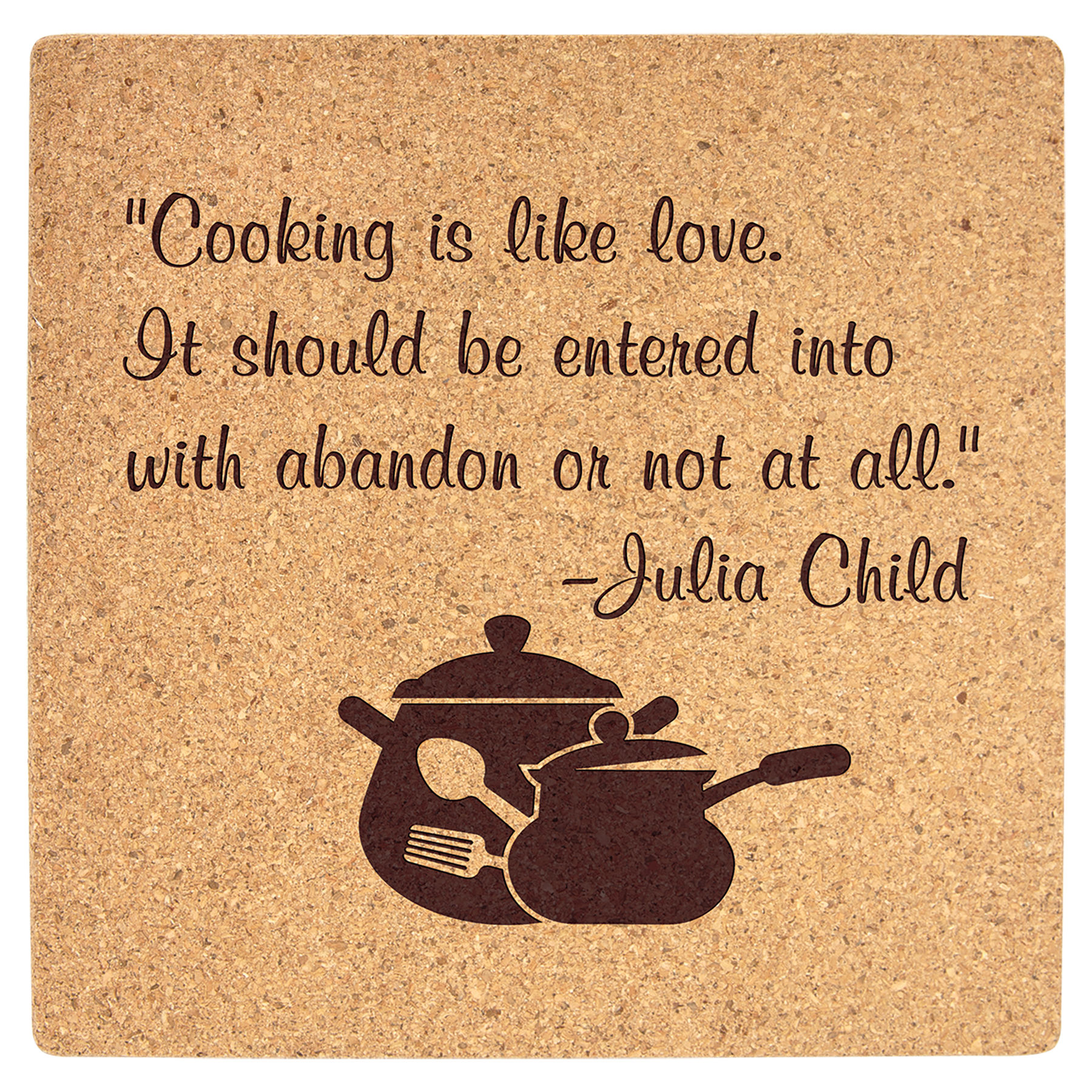 7 3/4" x 7 3/4" Square Cork Trivet 2