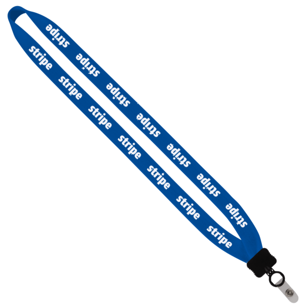3/4" Cotton Lanyard with Plastic Clamshell & O-Ring 46